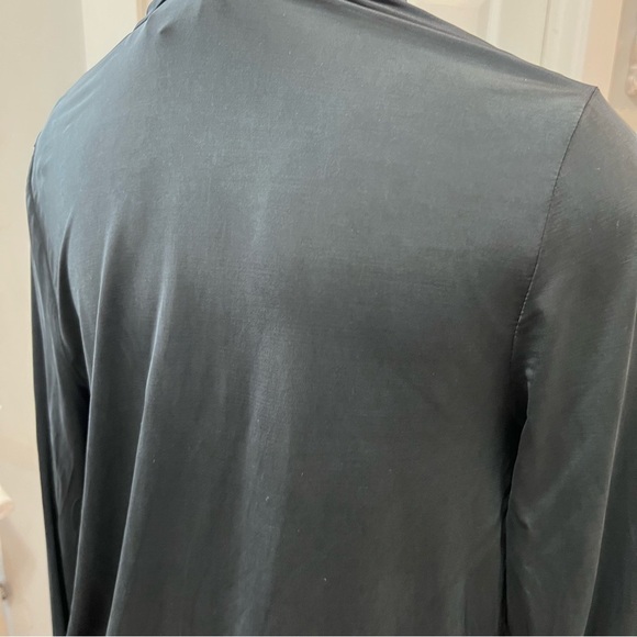 AllSaints Amei LS Black Dress Silky Stretch Size 6 - Picture 10 of 13